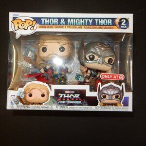 New Funko Pop! Thor Love and Thunder: Thor and Mighty Thor 2 Pack